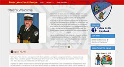 Desktop Screenshot of northlakesfireandrescue.org