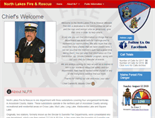 Tablet Screenshot of northlakesfireandrescue.org